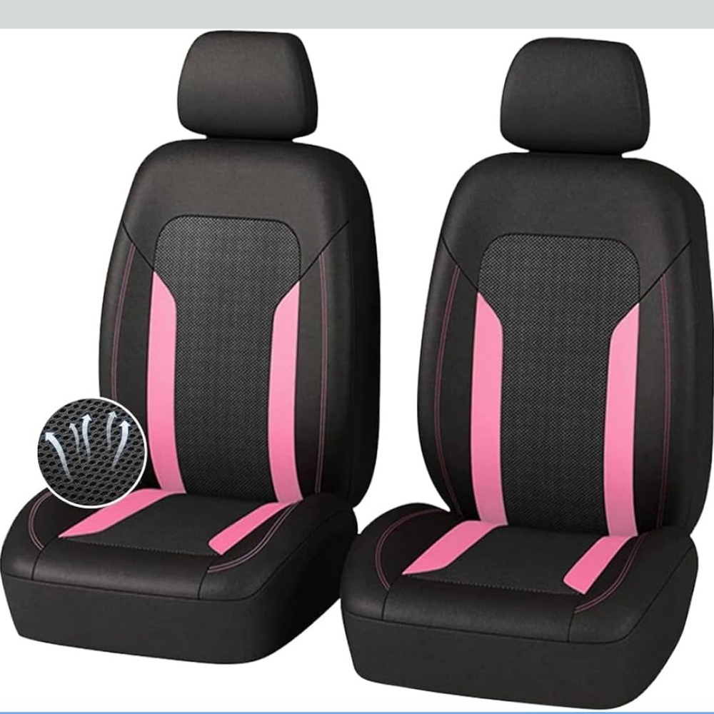 Black and Pink Car Seat Covers